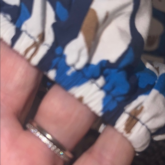 Chico's Asymmetrical Blue and White Sundress with 3/4 Cuffed Sleeves - Picture 7 of 7